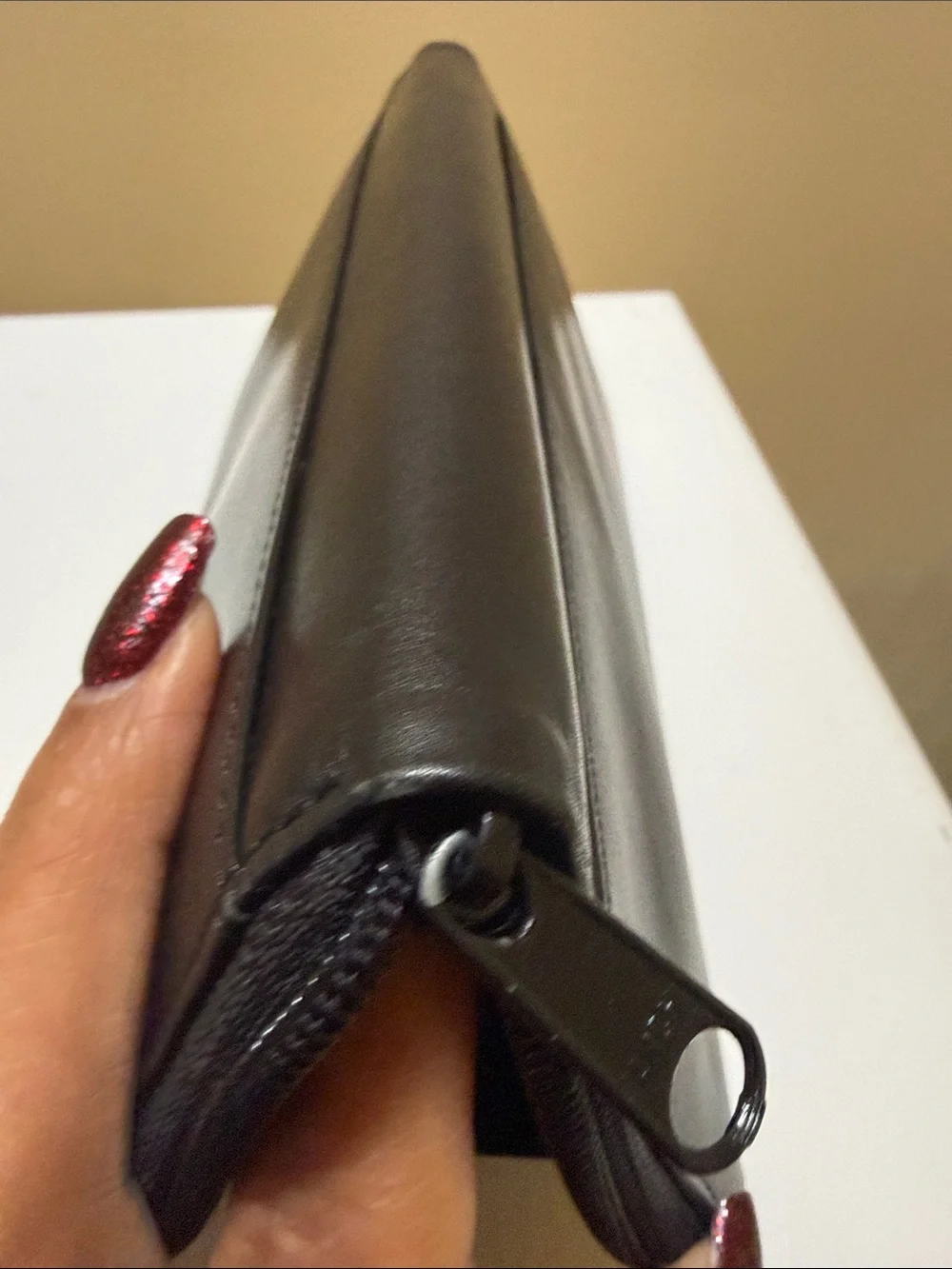 Vintage “Butter Calf” 100% Leather Zip Around Travel Wallet - Dopp Collection